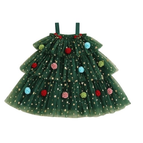 CHRISTMAS TREE Layered Tulle Dress - Hazel & Bo