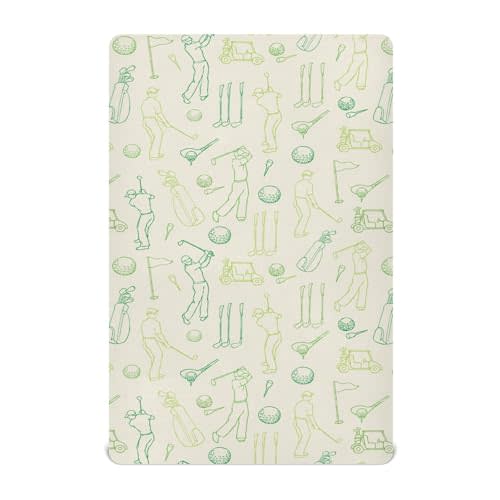 Fitted Crib Sheets for Baby Boys or Girls Soft Breathable Baby Play Yard Sheet for Standard Size Crib Mattress 52x28in Various Golf Images Player Pattern