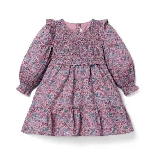 Girl Lily Pink Ditsy Floral The Laura Smocked Dress by Janie and Jack