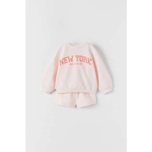 ZARA New York Text Print Set