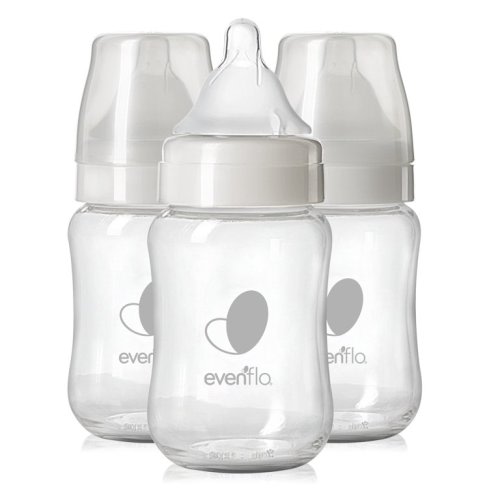 Evenflo Balance + Wide Neck Ventilated Baby Bottles, 6oz 3 Pack, Gas-Free Feeding
