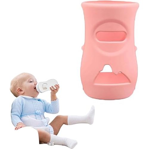 Silicone Sleeves for Avent Glass Bottles,for Avent Glass Bottle Sleeve,Anti Breakage Baby Bottle Holder,Shatter Proof Natural Silicone Bottle Sleeve for Avent Glass Baby Bottles (Pink 240ML)