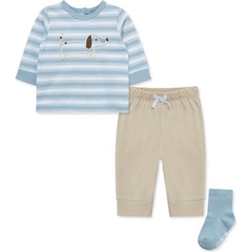 Puppy Long Sleeve T-Shirt, Joggers & Socks Set, 6M