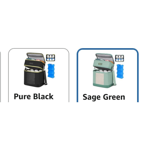 Mancro Breastmilk Cooler Bag with Ice Pack, Double Layer Breast Milk Cooler Bag Fits 6 Bottles Up to 9 Ounces, Breast Pump Bag with Cooler for Daycare & Nursing