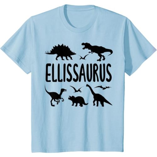 Dinosaur T Rex Ellis Ellissaurus Boys Dino Name T-Shirt