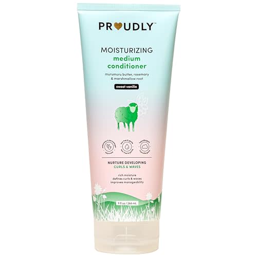 PROUDLY Moisturizing Wavy & Curly Hair Baby Conditioner by Gabrielle Union & Dwyane Wade, for Black & Brown Babies, Dry, Sensitive Skin, Sweet Vanilla, 9 oz