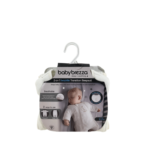 Baby Brezza 2-in-1 Swaddle Transition Sleepsuit, Cream, 6-9m