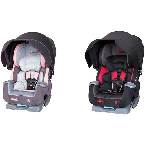 Baby Trend Cover Me 4 in 1 Convertible Car Seat Bundle with Canopy, Quartz Pink and Scooter