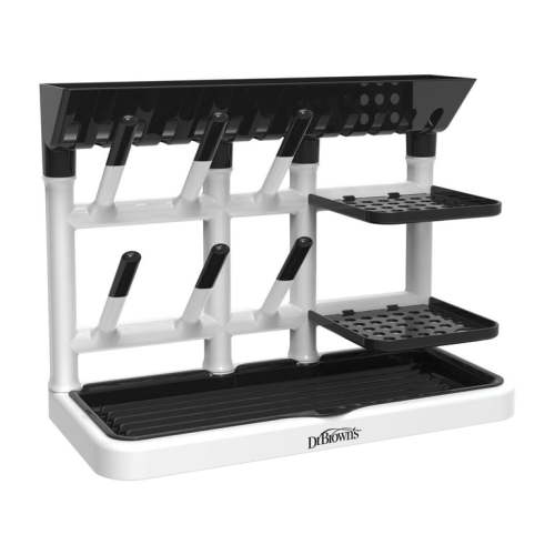 Dr. Brown’s Drying Tower, Stand-Up Drying Rack, Countertop Baby Bottle Drying with Organized Storage for Baby Essentials, Space Saving Vertical Rack&nbsp;