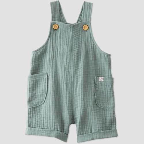 little Planet By Carter's Baby Spring Moss Shortalls - Green 12months