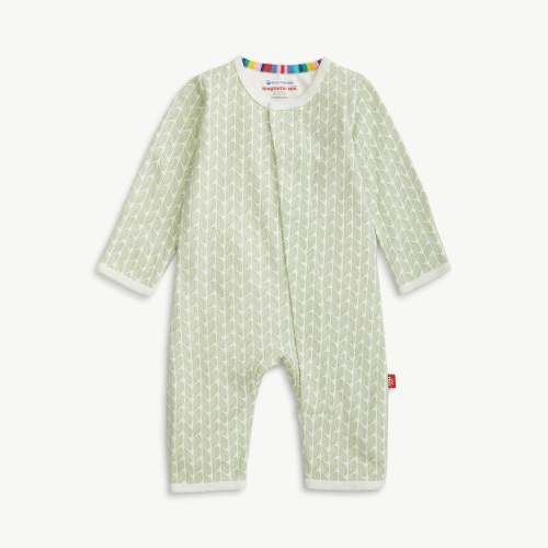 green cable leaf organic cotton magnetic coverall – Magnetic Me