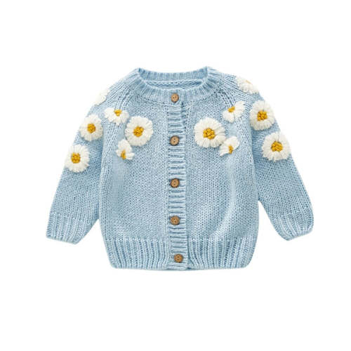 DAISY Knitted Cardigan - Blue (12-18M)