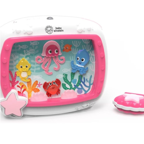 Baby Einstein Sea Dreams Soother Musical Crib Toy and Sound Machine, Pink, Newborn and up