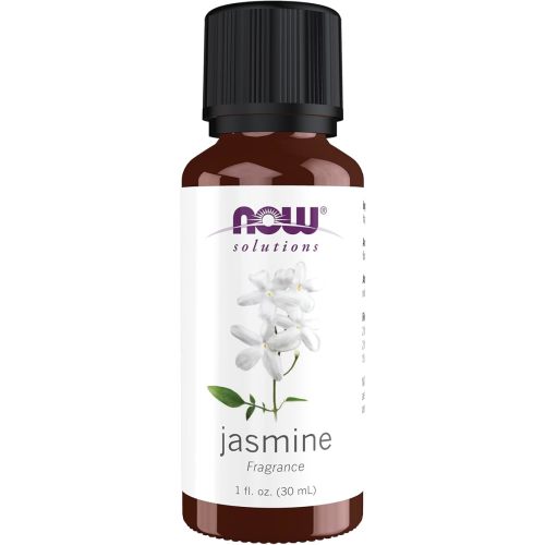NOW Essential Oils, Jasmine Fragrance, Romantic Aromatherapy Scent, Steam Distilled, 100% Pure, Vegan, Child Resistant Cap, 1-Ounce