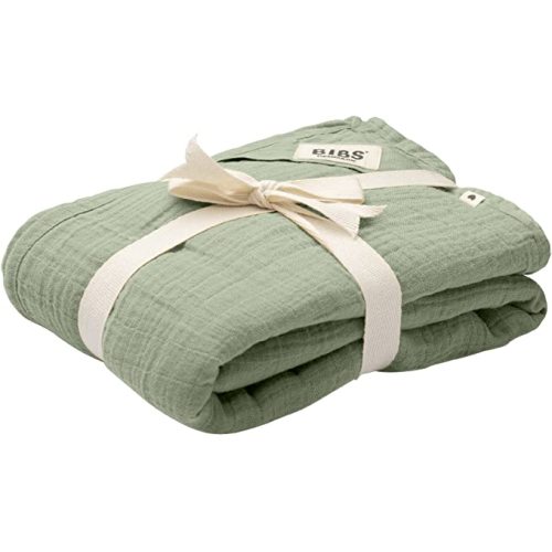 Bibs Cuddle Baby Swaddle | 100% Organic Muslin Fabric | Soft, Breathable & Absorbent | Made in Denmark | Measures 47" x 47" (Sage) - Cuddle Swaddle