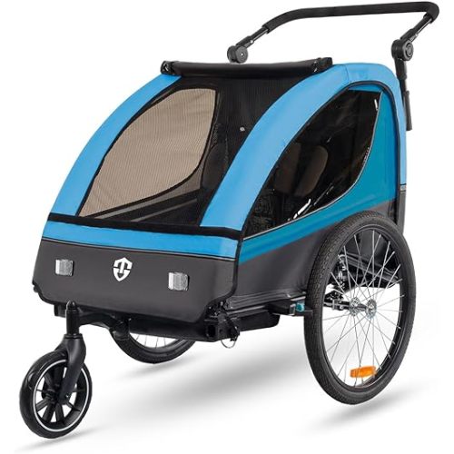 TIGGO VS Suspension Bike Trailer & Stroller 2 in 1 Double Seat for Toddlers, Kids, Child Bicycle Carrier Jogger