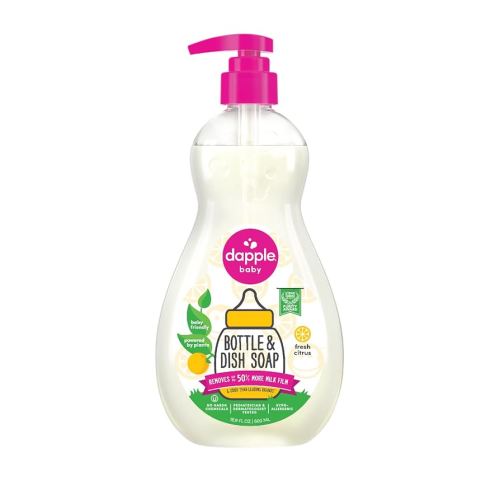Dapple Baby Bottle & Dish Soap, Fresh Citrus, Plant Powered, Hypoallergenic, Baby Bottle and Dish Liquid, 16.9 fl oz, 1 Count