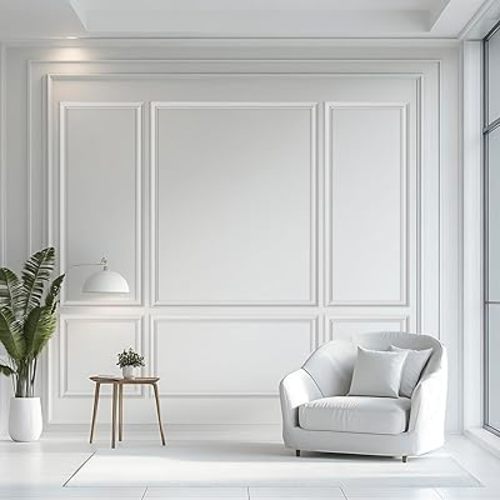 3 Set Peel and Stick Wall Molding Kit,Pre Cut Wainscoting Panels,24x60in