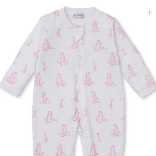 Giraffe Grace Pink Zip Footie