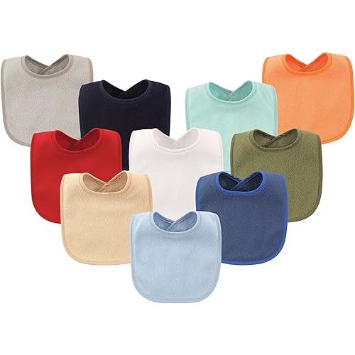 Hudson Baby Unisex BabyDrooler Bib with Waterproof Lining