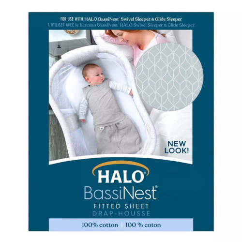 Halo Bassinest Sheet, 100% Cotton, Morning Mist