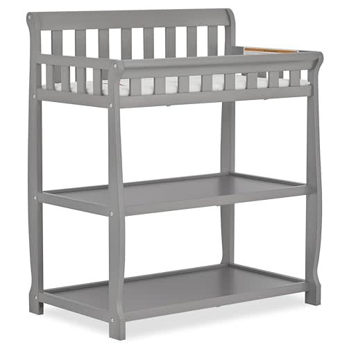 Dream On Me Ashton Changing Table, Steel Grey 34x20x40 Inch (Pack of 1)
