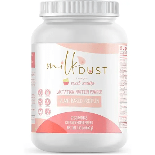MILK DUST Protein Powder 660g | Breastfeeding Powder for Nursing Moms | Lactation Support Pea Powder | Vegan & Dairy-Free | Sweet Vanilla | 22 Servings