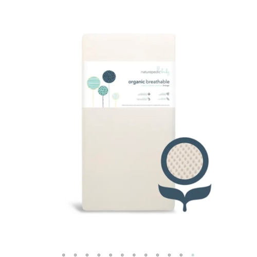 Breathable Organic 2-Stage Crib Mattress for Babies and Toddlers - Waterproof, GOTS Certified, Lightweight and Innerspring Options