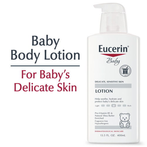 Eucerin Baby Lotion, Fragrance Free, 13.5 fl oz Bottle