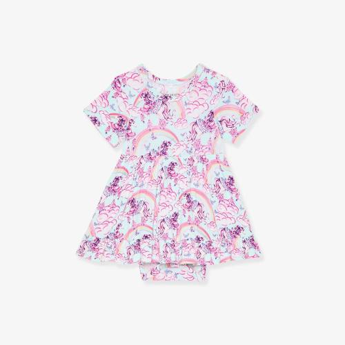 Posh Peanut: Ruffled Bodysuit Dress in Cosette