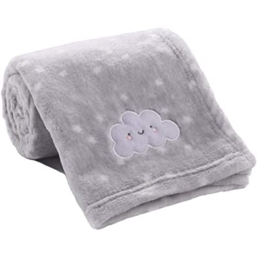 CREVENT 30''X40'' Cute Cozy Fluffy Warm Baby Blanket for Boys Infants Toddlers' Bedding Crib Cot Stroller, Baby Shower Birthday Newborn's Gift - Grey Cloud