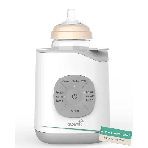 GROWNSY Bottle Warmer, Baby Bottle Warmer Fast for Breastmilk & Formula, Accurate Temperature Control, Milk Warmer for All Bottles with Thaw, Sterilizing, Keep Warm, Heat Food