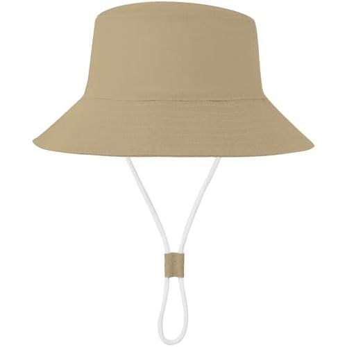 Baby Sun Hat UPF 50+ Sun Protective Toddler Bucket Hat Summer Kids Beach Hats Wide Brim Outdoor Play Hat for Boys Girls