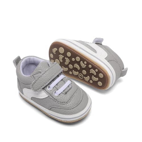 Clowora Baby Boys Girls Shoes Non-Slip Rubber Sole Sneakers Infant First Walking Toddler Crib Shoes Newborn Loafers Flats.