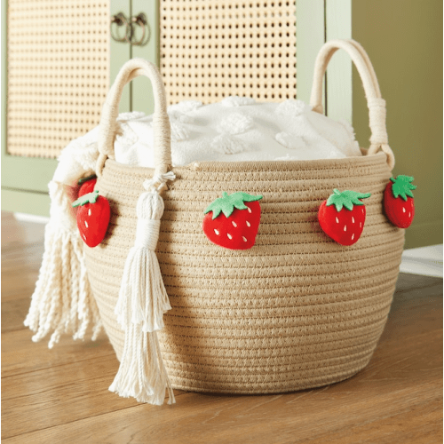 Strawberries Rope Basket