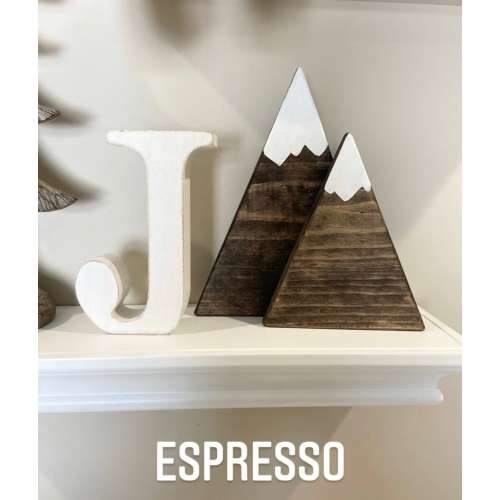 Set of 2 Wooden Mountains, Nursery Decor, Rustic Mini Mountains, Woodland Nursery, Mini Mountain