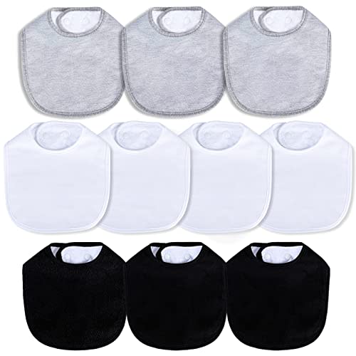 Hakochia Baby Bibs Organic Cotton Super Soft and Absorbent With Adjustable Snap for Baby Boys and Girls