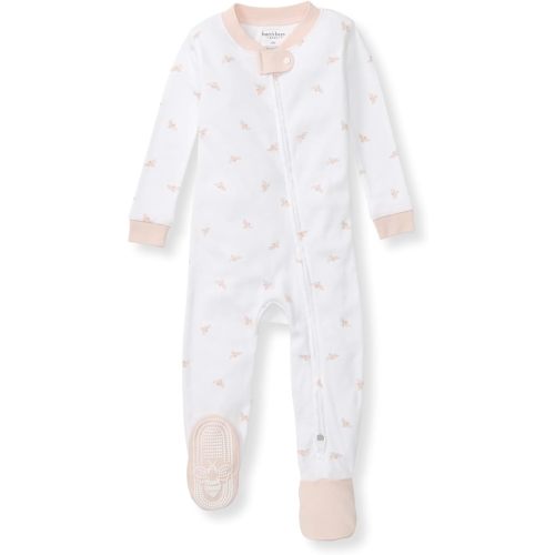 Burt's Bees Baby Girls' Snug Fit One-Piece Footed Non-Slip Sleeper Pajamas