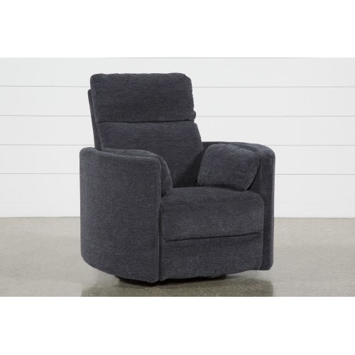 Rayna Ink Power Swivel Glider Recliner | Living Spaces