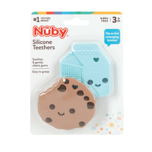 Nuby Milk & Cookies Silicone Teether