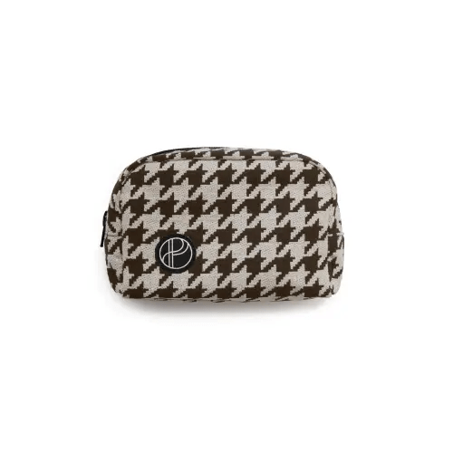 Essentials Pouch - Cocoa Houndstooth – Portier Australia Pty Ltd