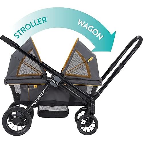 Evenflo Pivot Xplore All-Terrain Stroller Wagon (Adventurer Gray)