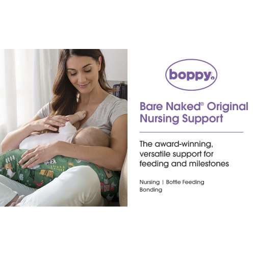 Boppy Nursing Pillow Bare Naked Original Support, Boppy Pillow Only, Nursing Pillow Cover Sold Separately, Ergonomic Nursing Essentials for Breastfeeding and Bottle Feeding, with Firm Fiber Fill - White