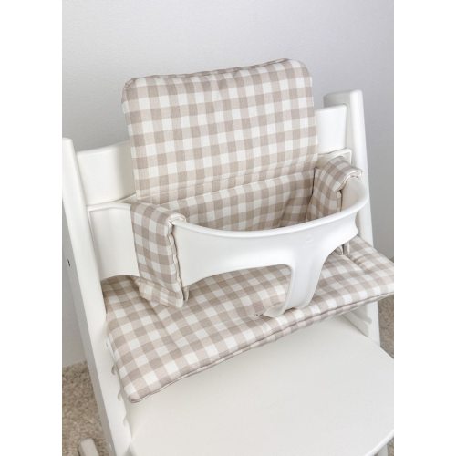Personalizable Wipeable Cushion Compatible with Stokke Tripp Trapp Classic High Chair, highchair cushion, Neutral baby seat cushion