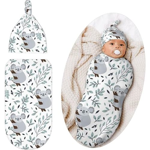 Swaddle Blanket for Baby, Soft Sleeping Bag, Swaddling Sack for Newborn Unisex Baby Stuff, Koala