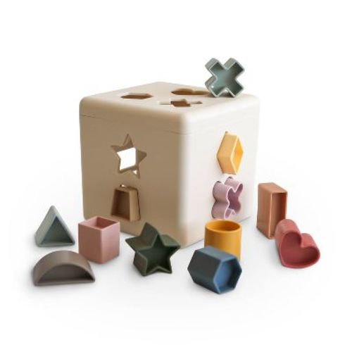Mushie Shape Sorting Box - 14pk