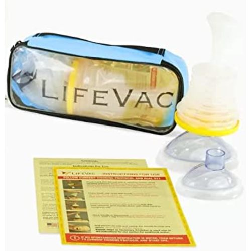 LifeVac Blue Travel Kit - Choking Rescue Device, Portable Suction First Aid Kit for Kids and Adults, Airway Suction Device for Children