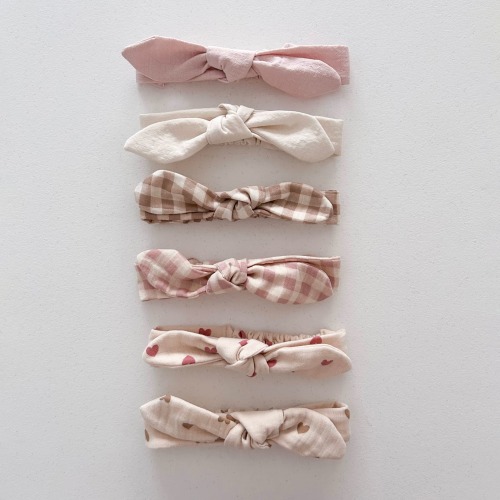 [At Noon Original Design] Baby Gauze Cotton Bow Headband (3-18m) - 6 Colors