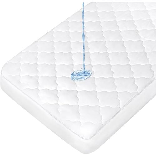 Pack and Play Mattress Pad, Compatible with Baby Trend Nursery Suite EZ-Fold Playard, Pack and Play Mattress Sheets Cover Protector Waterproof Soft Quilted, Pack and Play Sheets Fitted