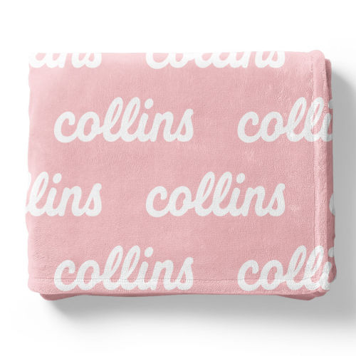 Perfectly Pink Personalized Color Blanket